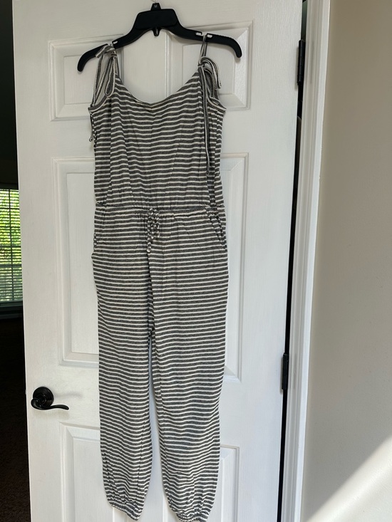LOFT Pants - Loft Striped Tie-Shoulder Jumpsuit